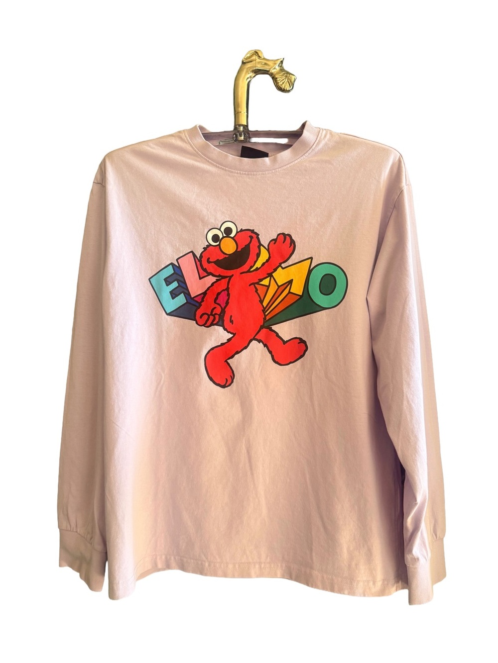 H&M Sesame Street Elmo Lavender Purple  Long-Sleeve Tee Small